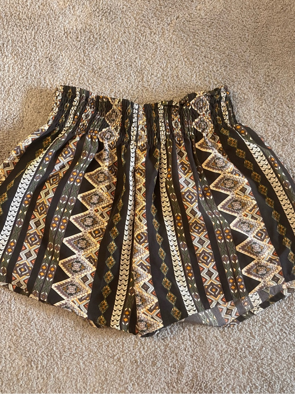 SHEIN Black Multi-Pattern High Waist Shorts